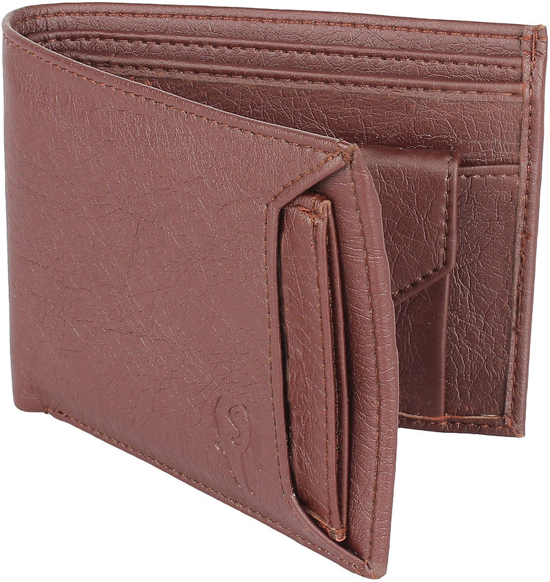 SAMTROH Men Brown Artificial Leather Money Clip (8 Card Slots)